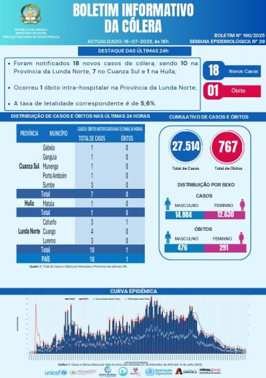 Boletim de Colera 2025 Nº 190